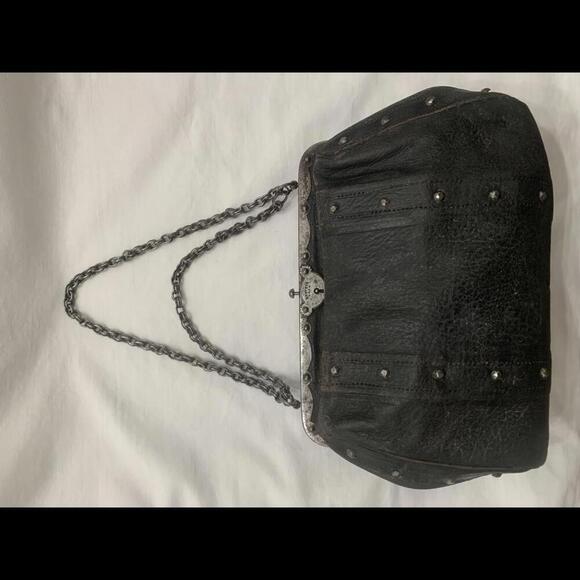 Other - Antique civil war era Brevete Leather locking Black handmade Messenger B…